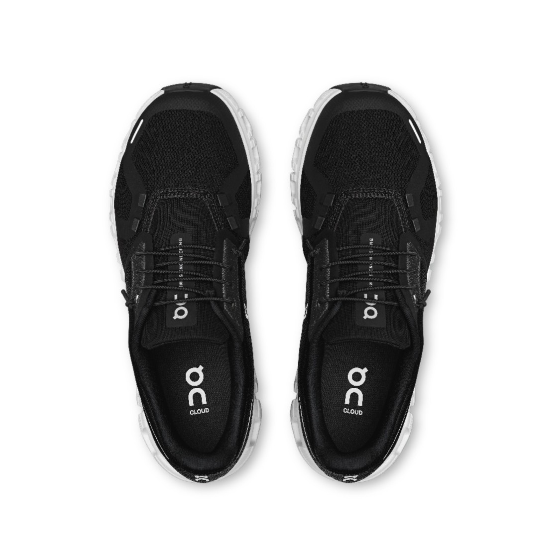 ON ON BREATHABLE BLACK SNEAKERS WITH ZERO GRAVITY FOAM 
