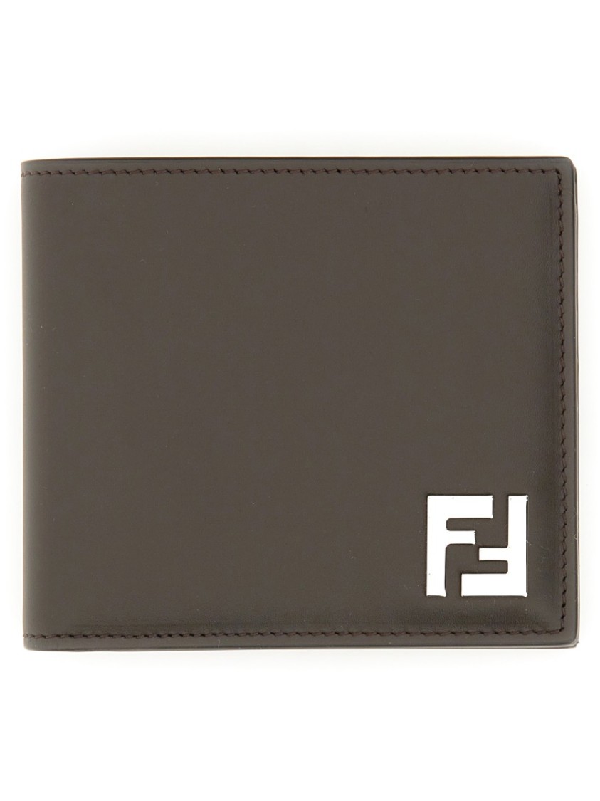 Fendi Ff Bi-fold Wallet In Green