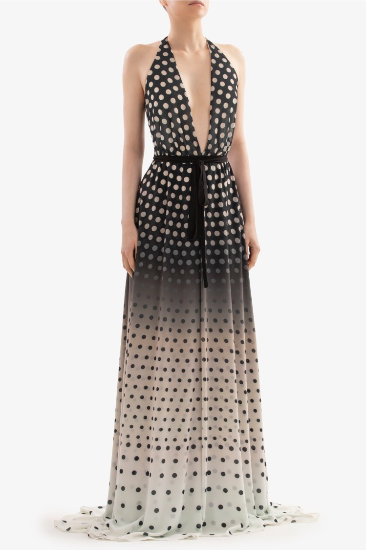 Saiid Kobeisy Gradient Printed Dress In Multi