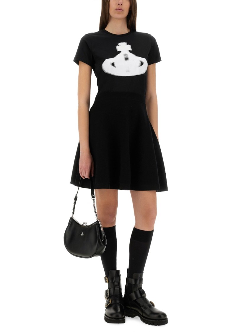 Shop Vivienne Westwood "halftone Orb" T-shirt In Black