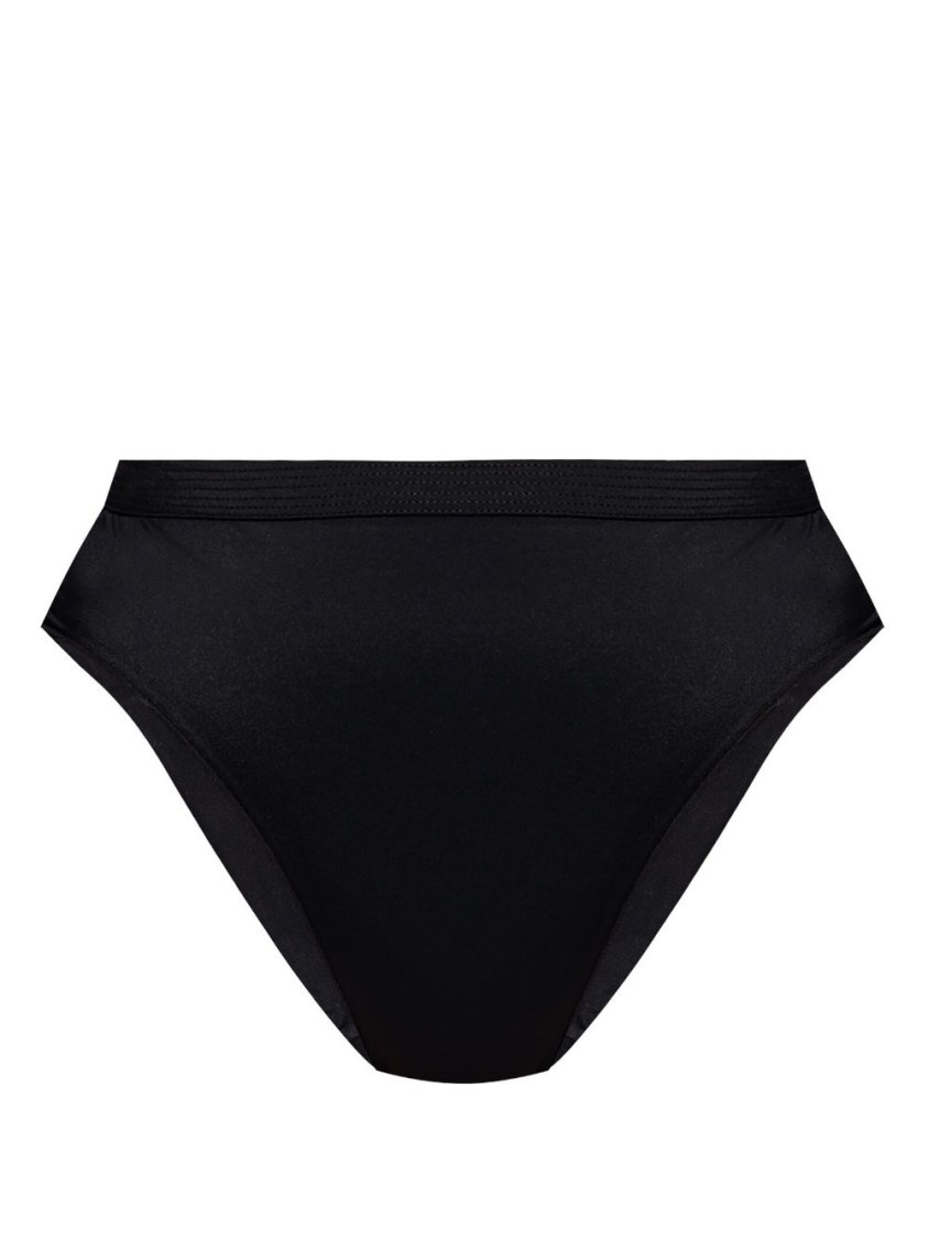 Versace Black High-waisted Bikini Bottom In Black