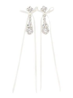 Simone Rocha Pearl & Crystal Dagger Necklace - Pearl - Beige