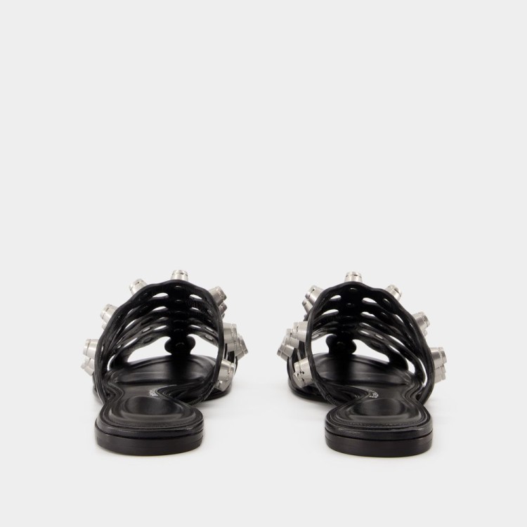 Alexander Wang Rexa Cage Slide Flat Shoes - Leather - Black Alexander Wang Rexa Cage Slide Flat Shoes - Leather - Black