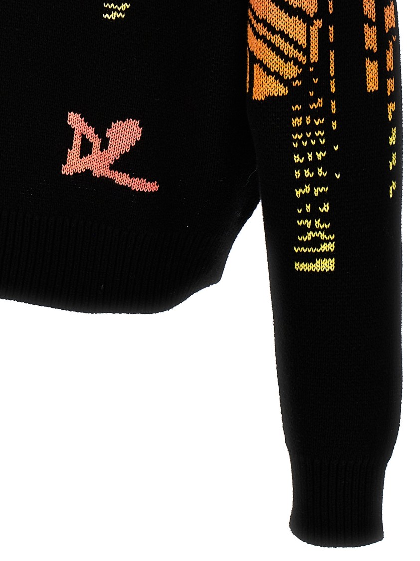 Dsquared2 Intarsia Sweater Sweaters And Cardigans Multicolor In Multi