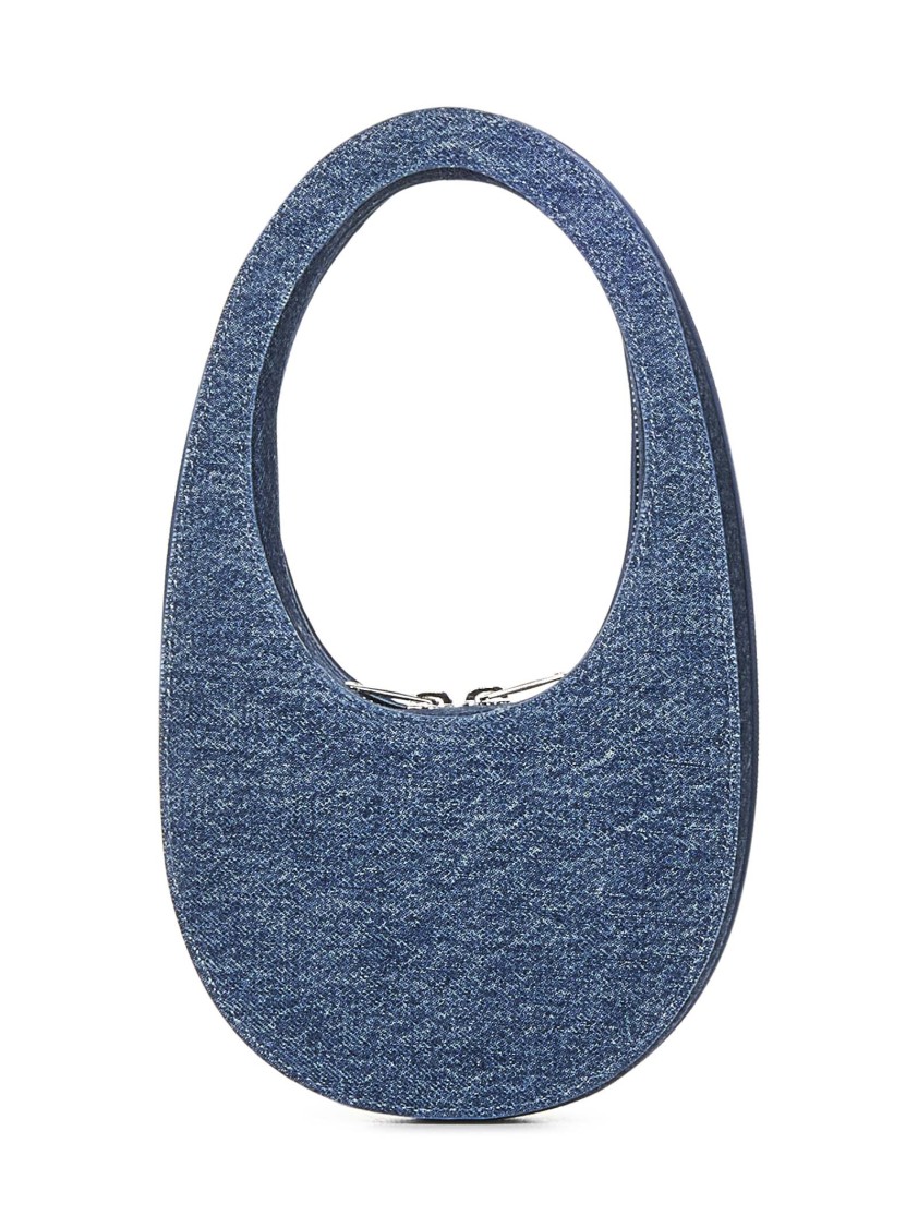 COPERNI COPERNI MINI OVAL BLUE DENIM HANDBAG 