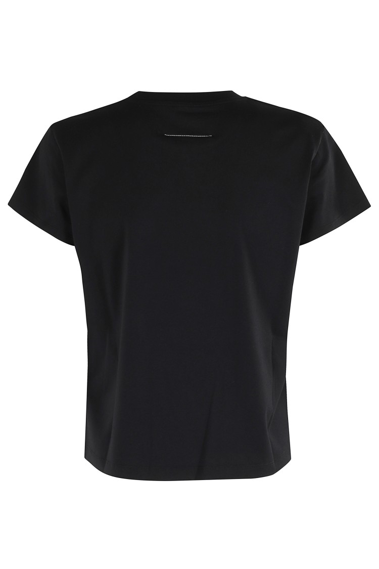 Mm6 Maison Margiela Mm6 By Maison Margiela Black T-shirt With Numeric Label