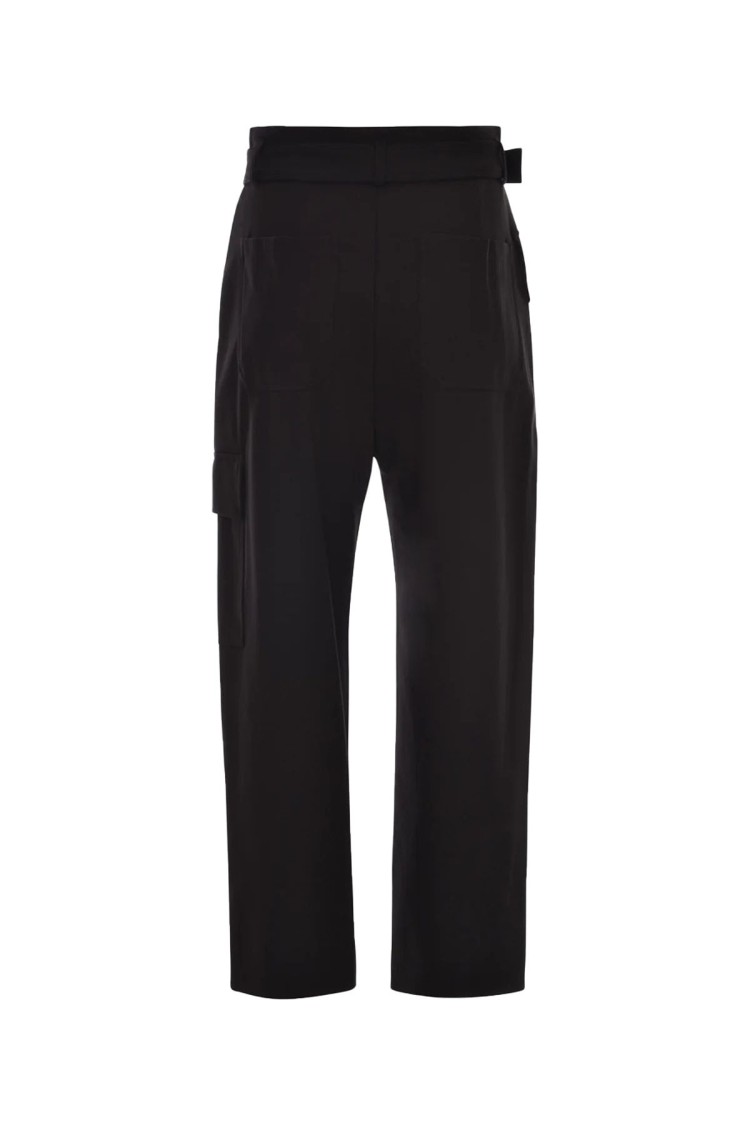 Shop Pinko Black Cropped Trousers