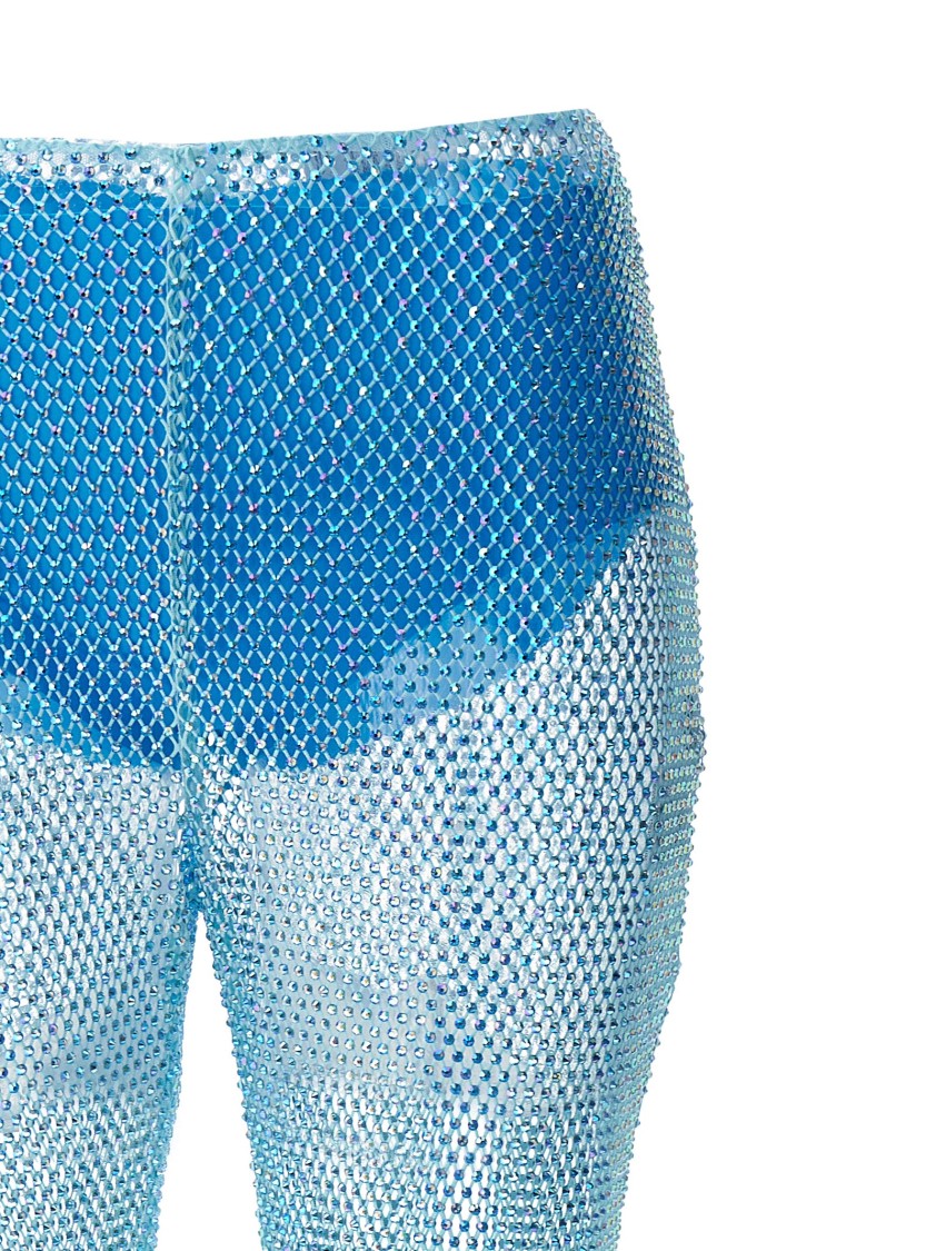 Giuseppe Di Morabito Light Blue Sequin Appliques Pants In Blue