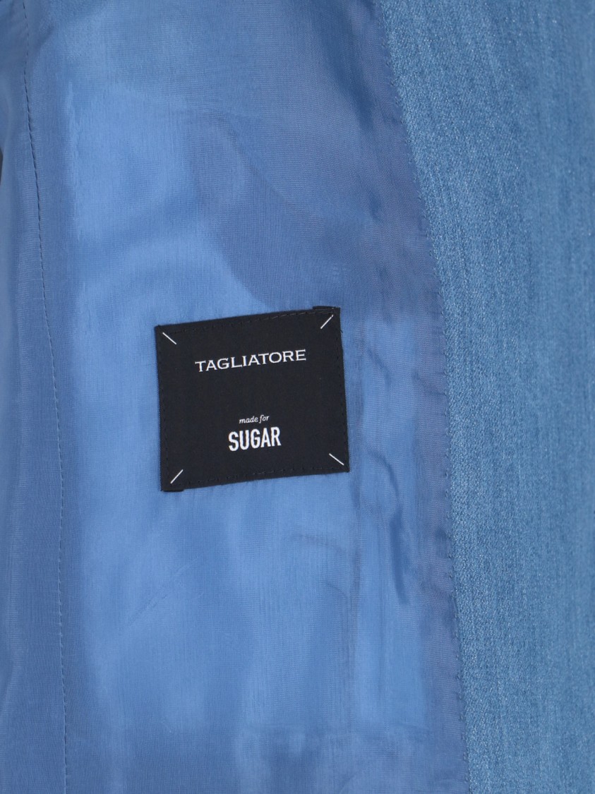 Tagliatore Tailored Jacket Buttoned Cuffs In Blue