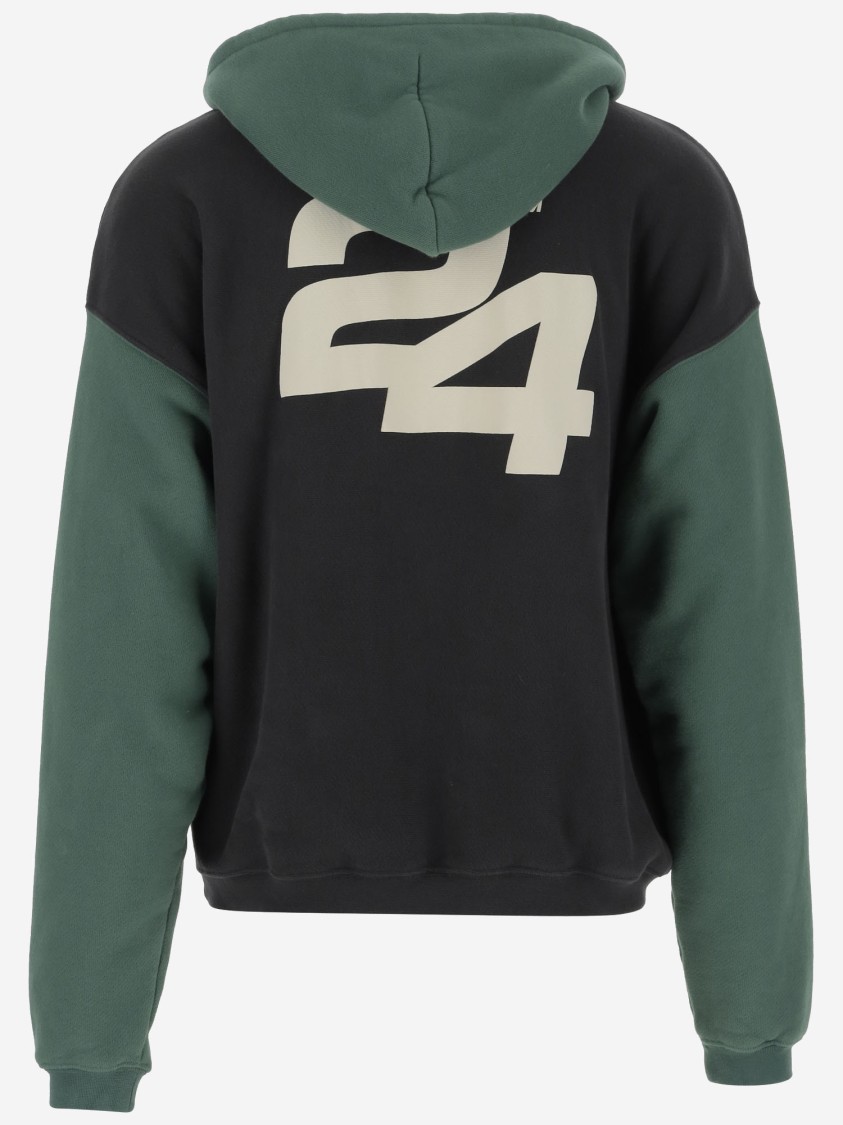 Summer Games Cotton Hoodie With Logo In Black