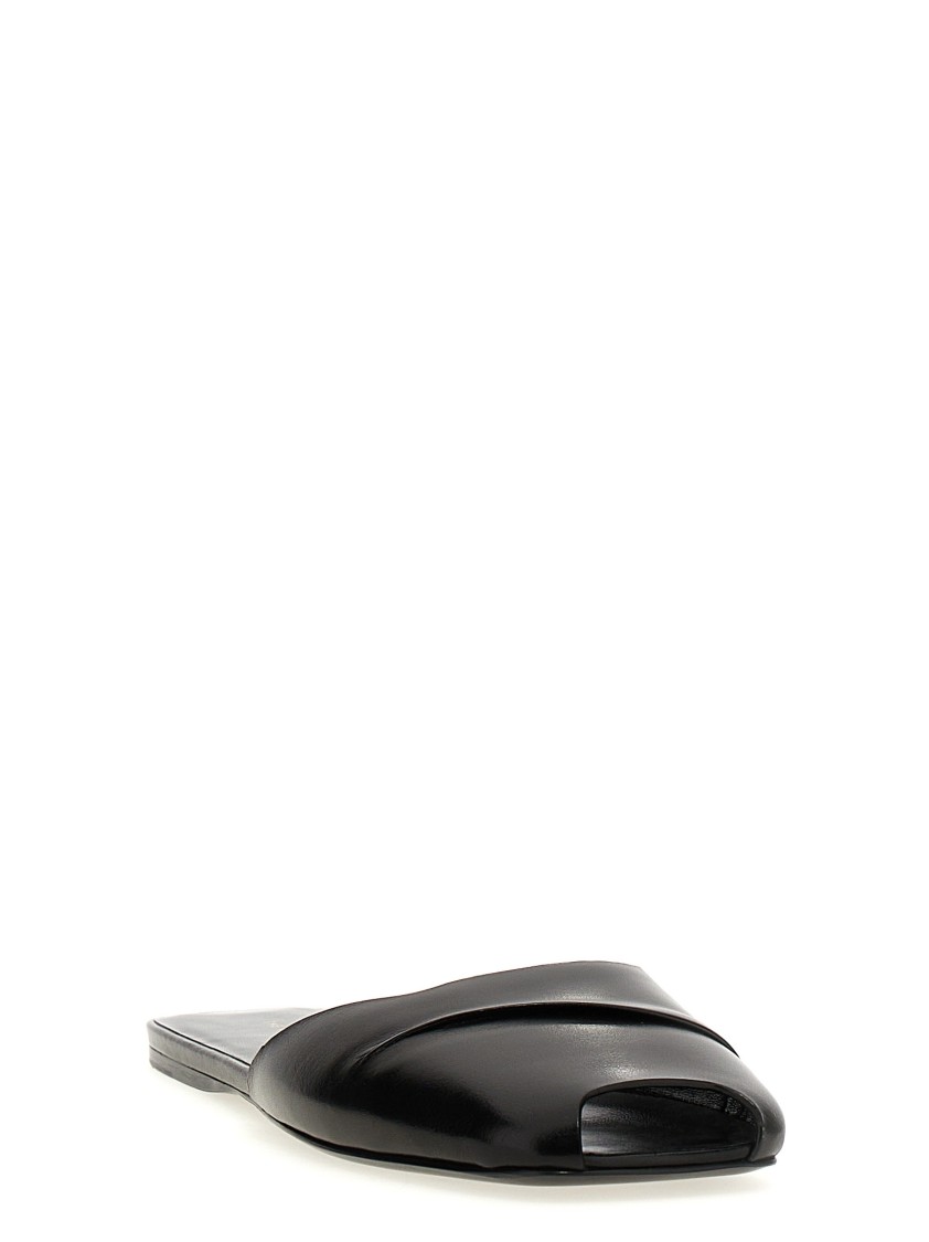 The Row 'milla Flat' Sandals In Black