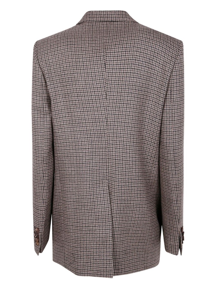 Tagliatore Houndstooth Pattern Tailored Blazer In Brown