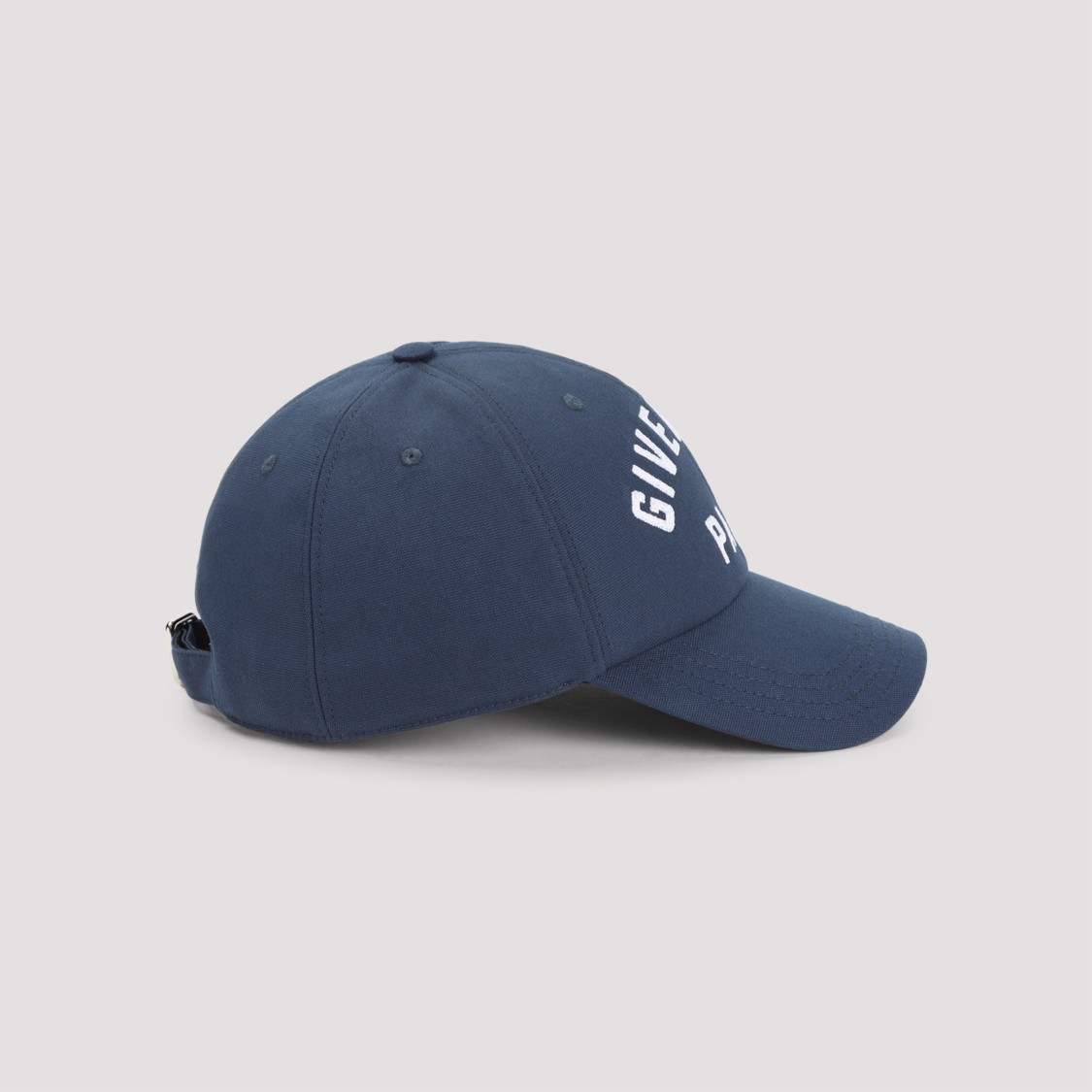 Givenchy Embroidered Cap With Curved Brim And Metal Buckle In Green