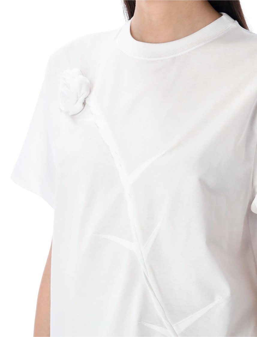 Coperni Floral Embellished Round Neck T-shirt
