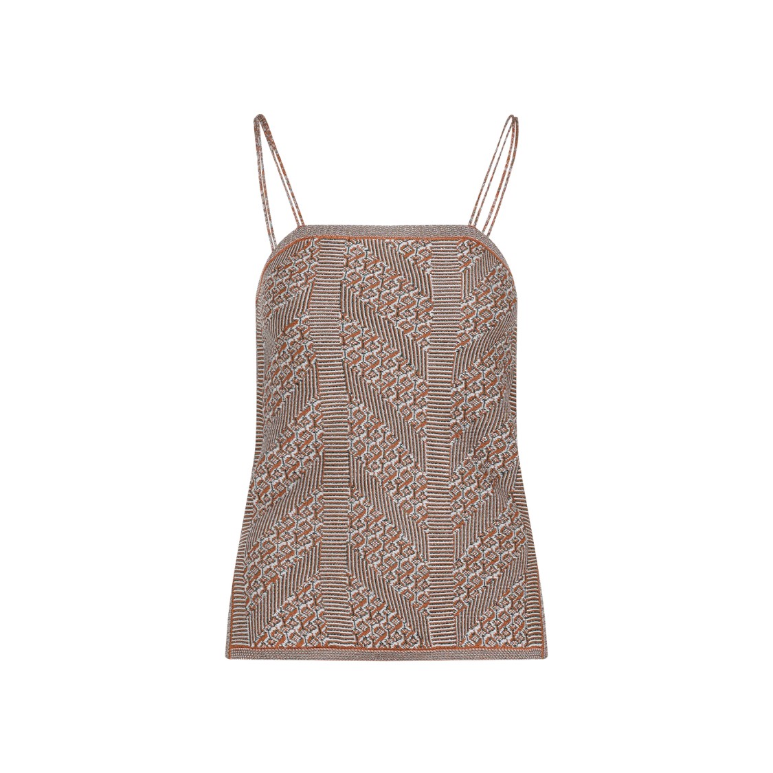 Valentino Womens Garavani Sleeveless Metallic-knit Top In Multicolor