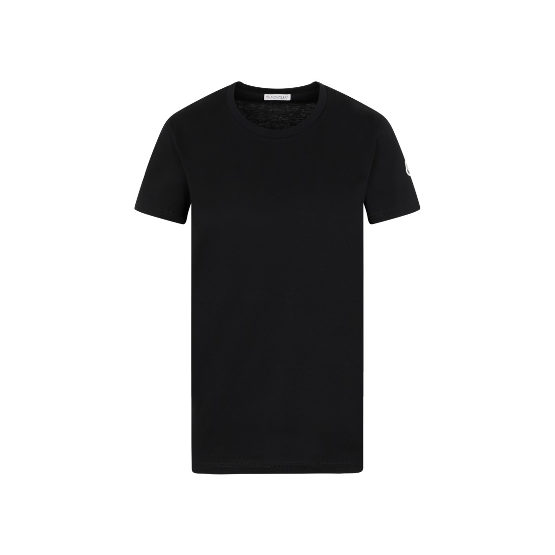 Shop Moncler Black Cotton T-shirt With Logo