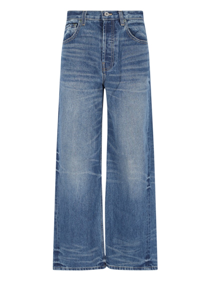 Interior High-waisted Wide-leg Jeans