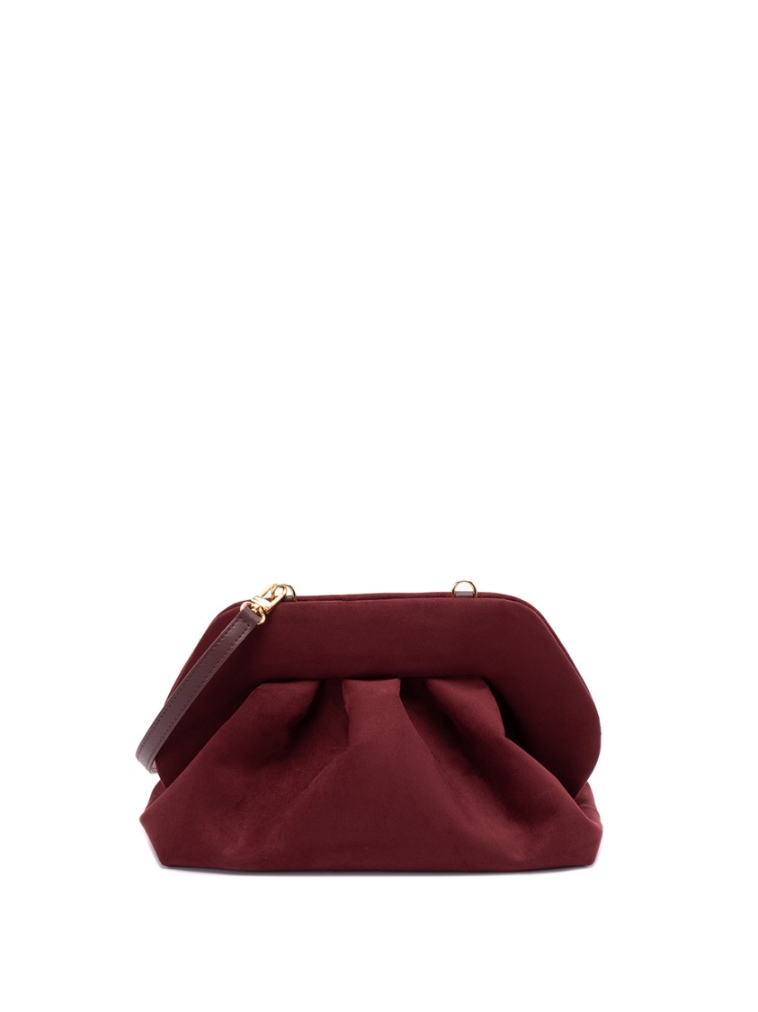 Themoirè `tia Suede` Clutch Bag In Pink