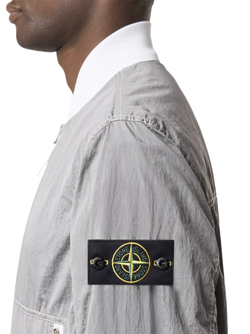 Stone Island Nylon Metal Bomber Jacket In Gray