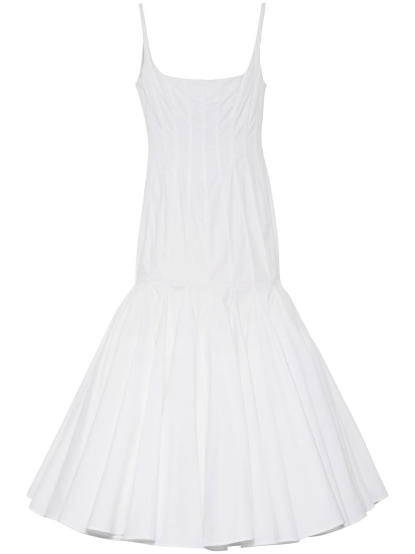Jacquemus Agave Flared Midi Dress With Square Neckline