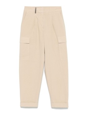 パンツ Peserico Relaxed Fit Beige Trousers With Cuffed Hem Peserico Relaxed Fit Beige Trousers With Cuffed Hem | THE LIST