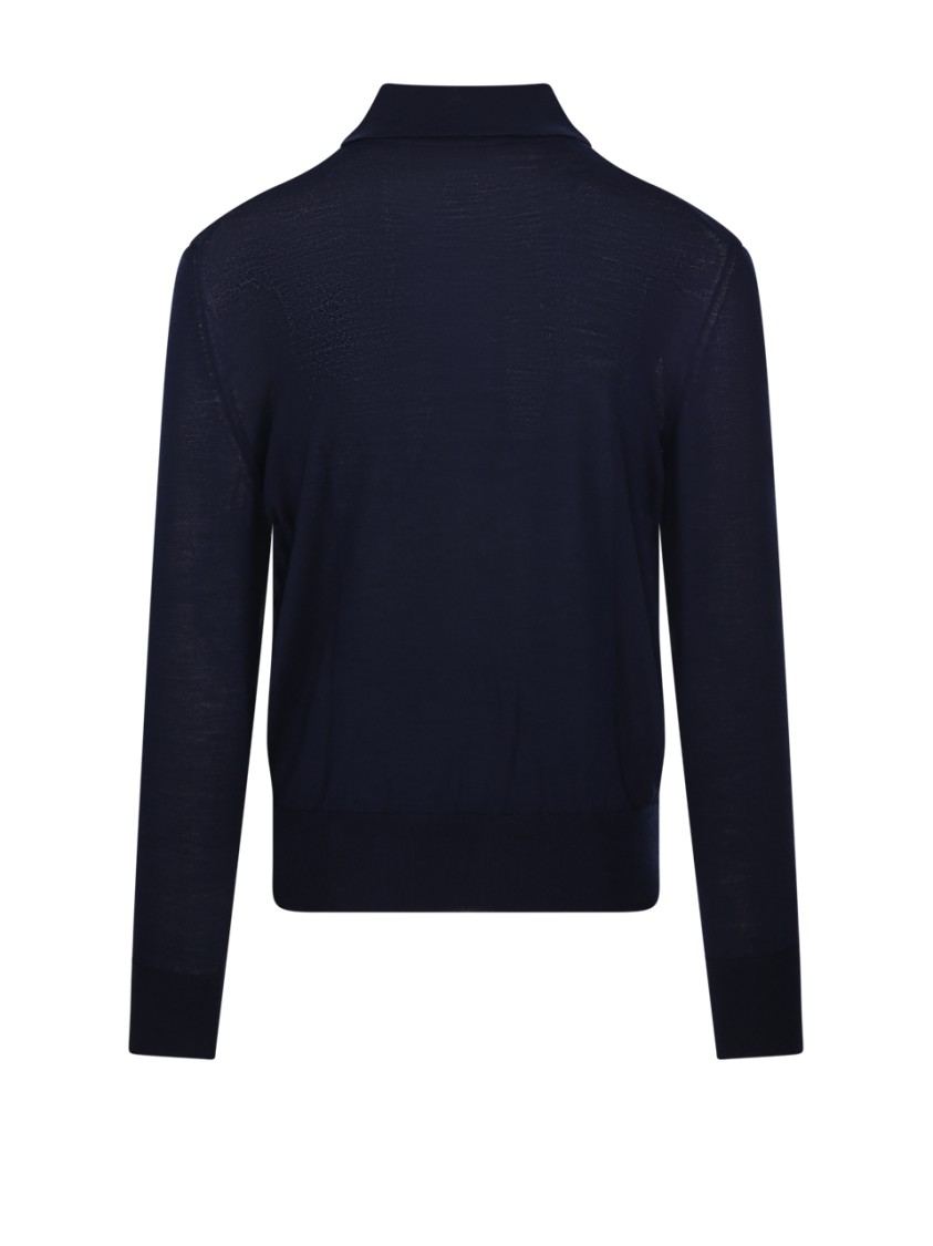 Shop Marco Coppola Collared Polo Sweater In Blue