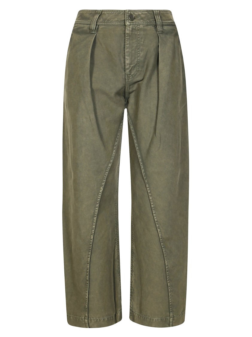 Jw Anderson Seamed Trousers With Pockets And Loops In Green