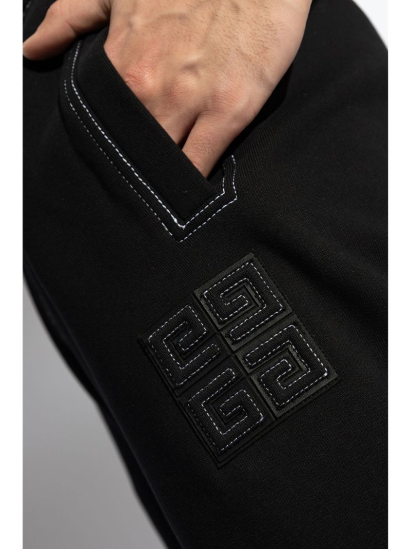 Givenchy 4g Slim Jogging Trousers In Brushed Fabric In Black