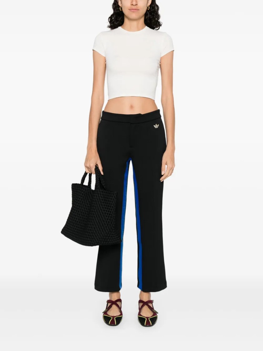 Adidas Originals Adidas Piqué-weave Trousers In Black