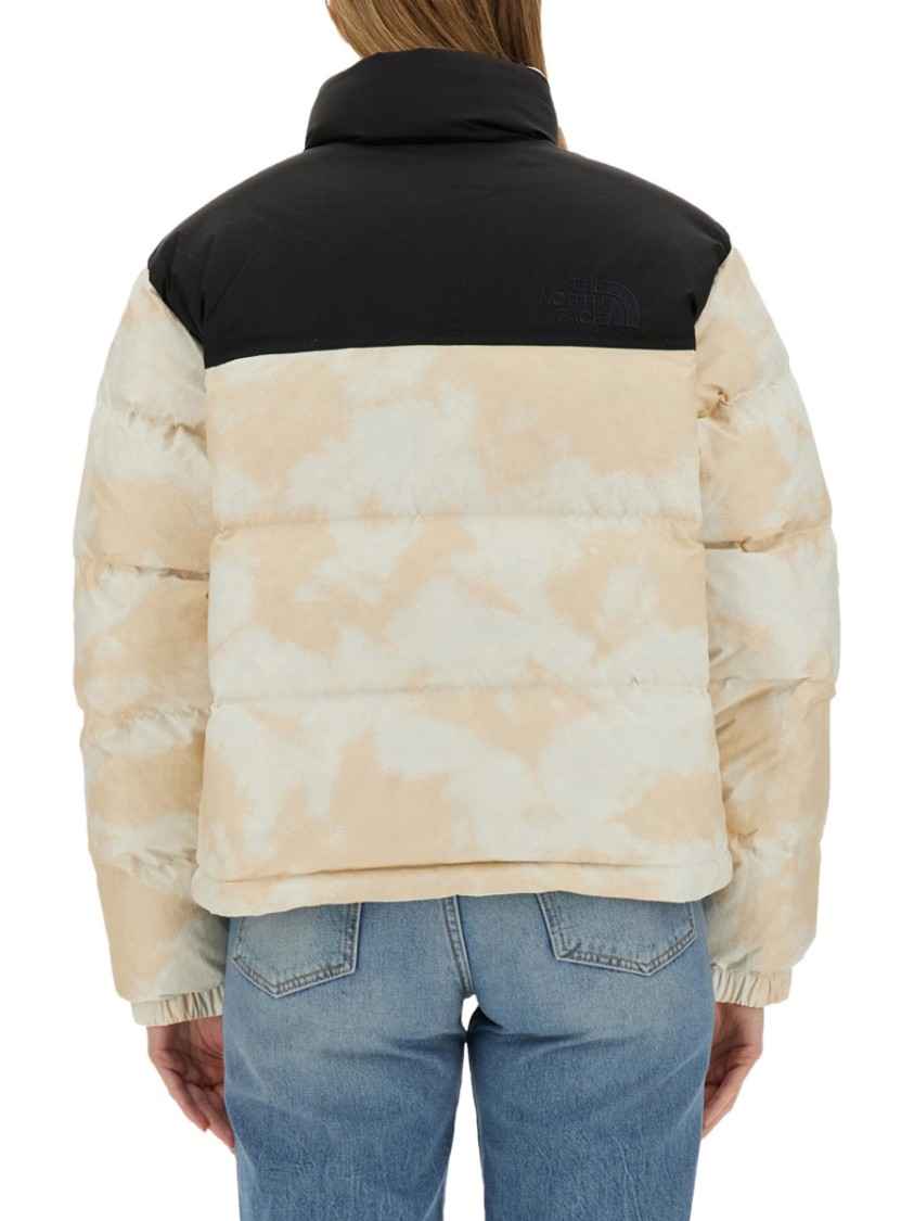 Shop The North Face Cropped Down Jacket In Multicolor