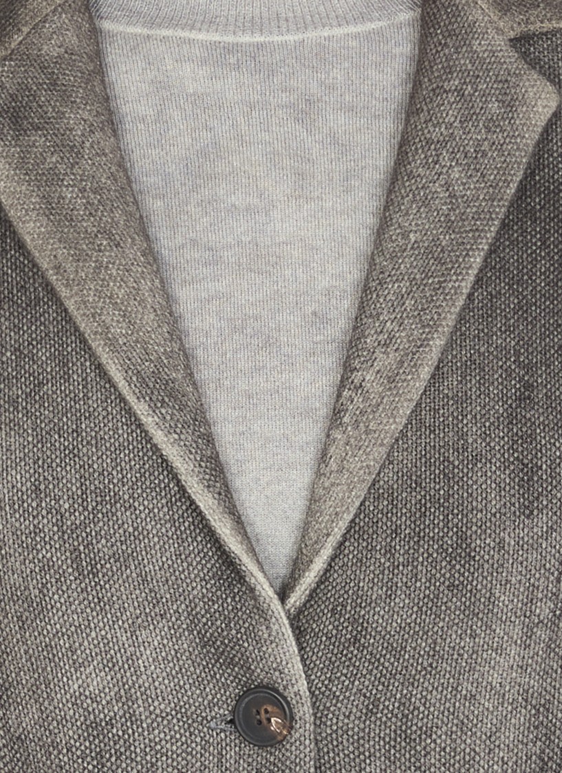 Avant Toi Grey Wool And Cashmere Blazer In Black
