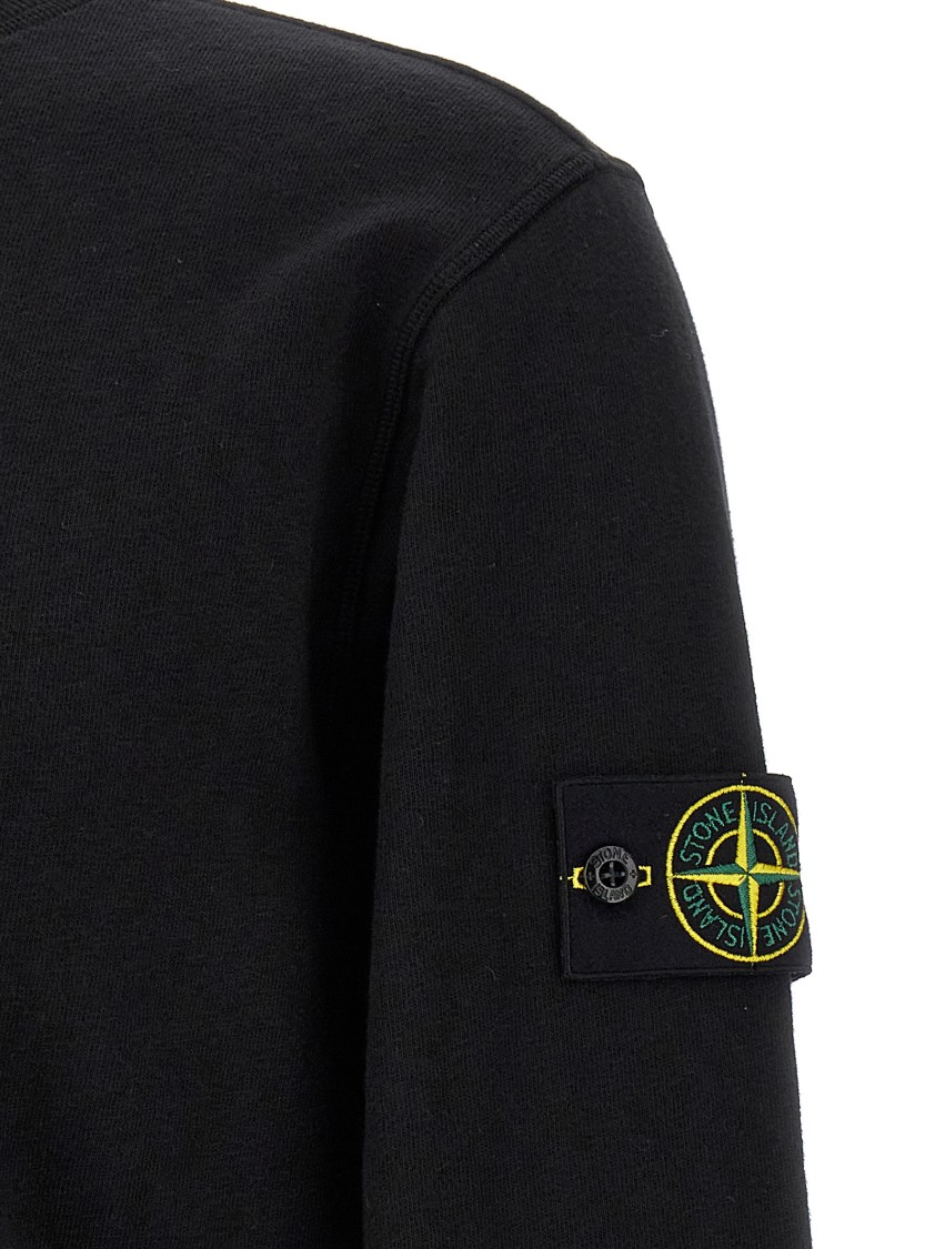 Stone Island Light Rws Pure Wool Sweater In Black