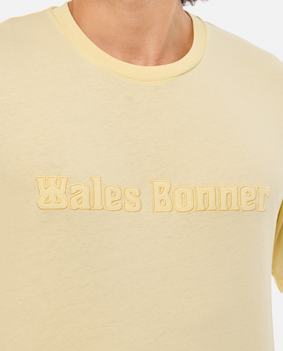 Wales Bonner Cotton Crew Neck T-Shirt in Yellow | THE LIST