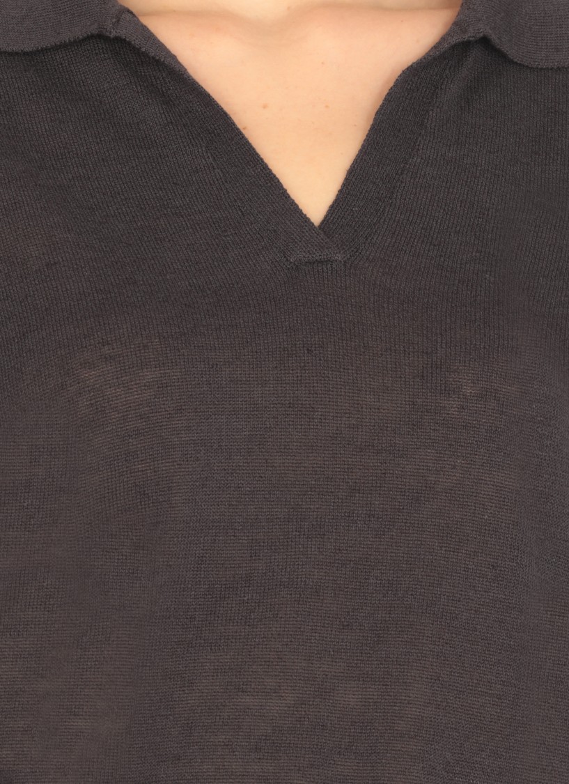 Shop Peserico Blue Linen And Cotton Sweater