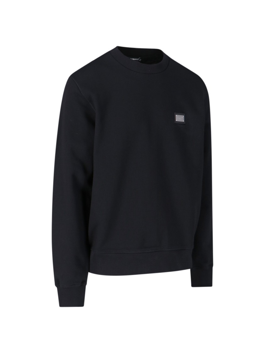 DOLCE & GABBANA DOLCE & GABBANA LOGO CREWNECK SWEATSHIRT – BLACK