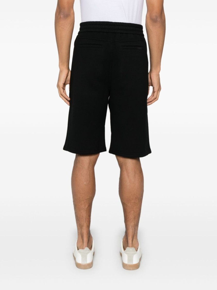 Saint Laurent Bermuda Shorts With Elastic Waistband In Black