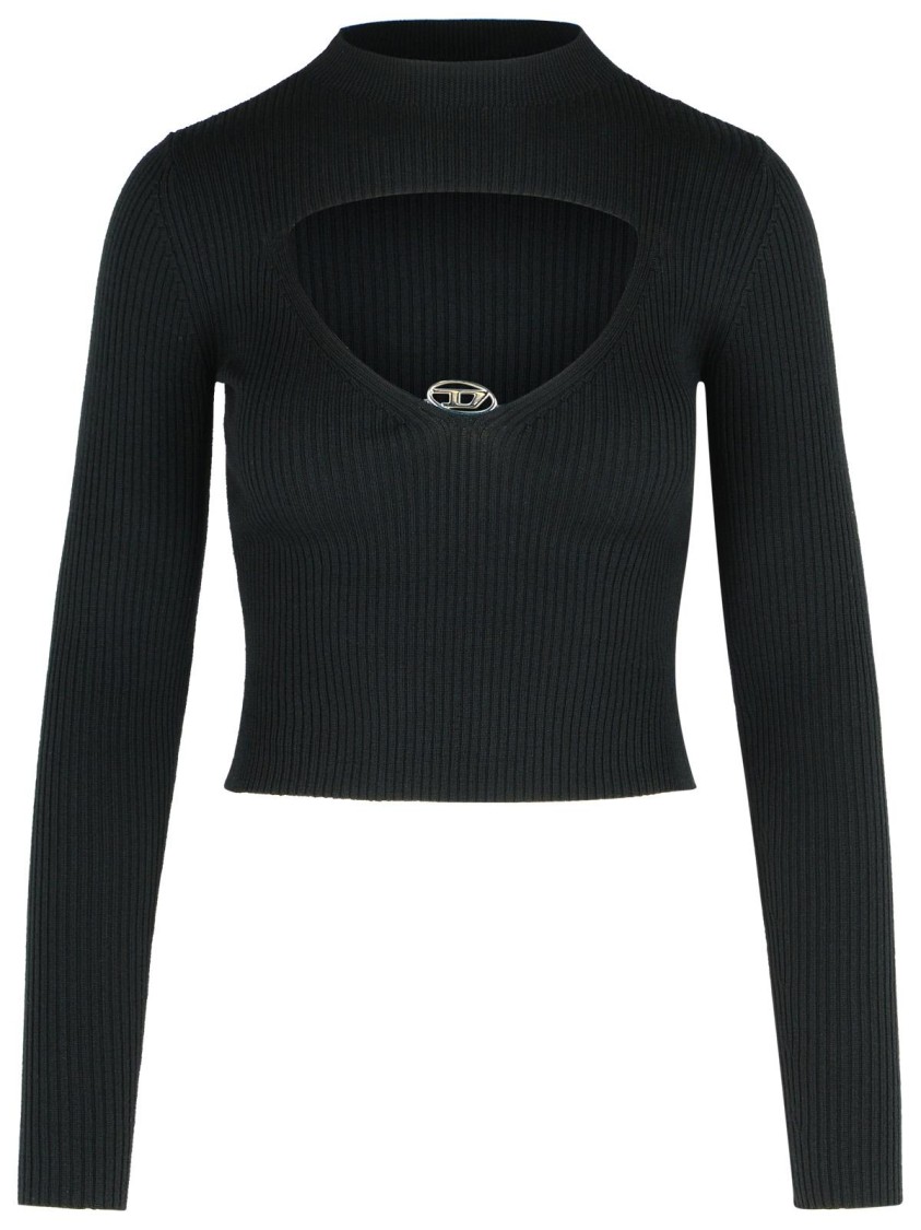 Diesel 'olina' Black Wool Sweater In Black