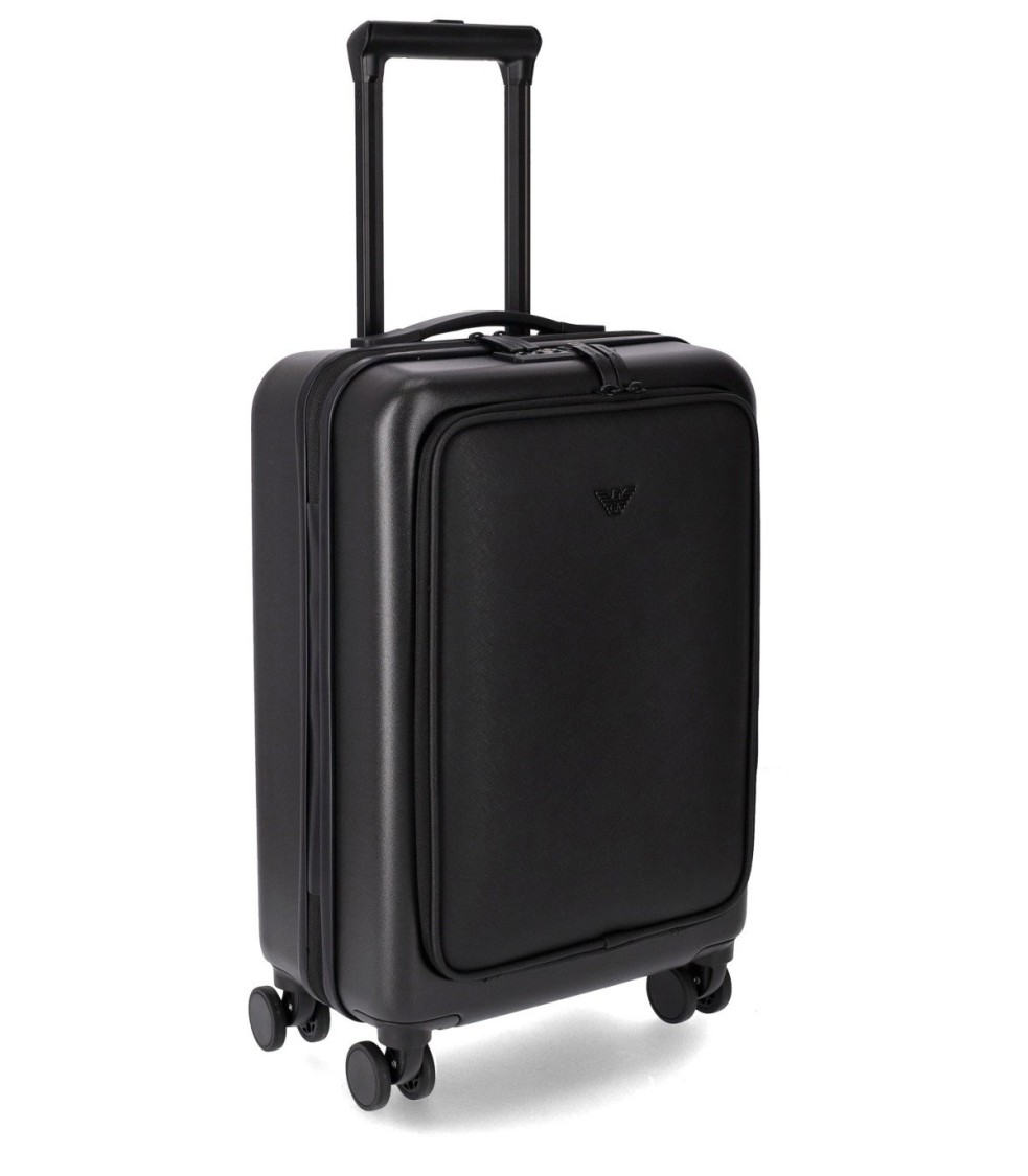 Emporio Armani Black Cabin Trolley In Black