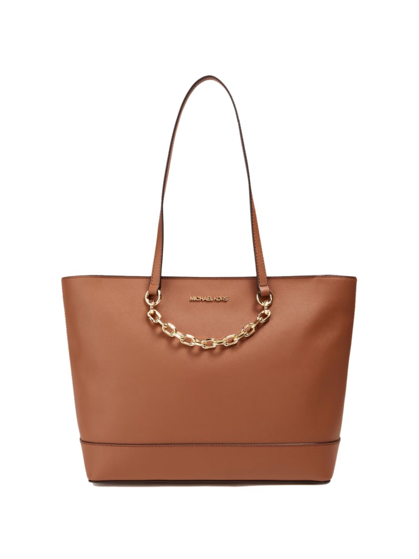 Michael Kors Jet Set Chain Swag Tote Bag In Brown