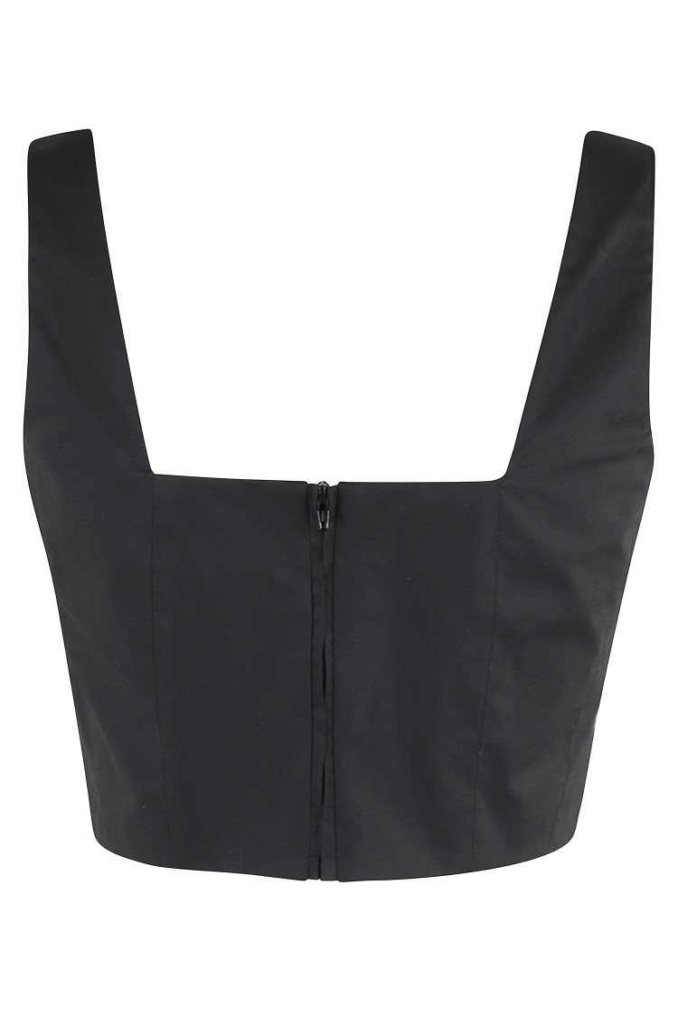Shop Federica Tosi Square Neckline Top In Para Canvas