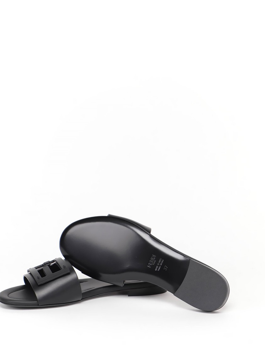 Fendi Women `baguette` Slides In Gray