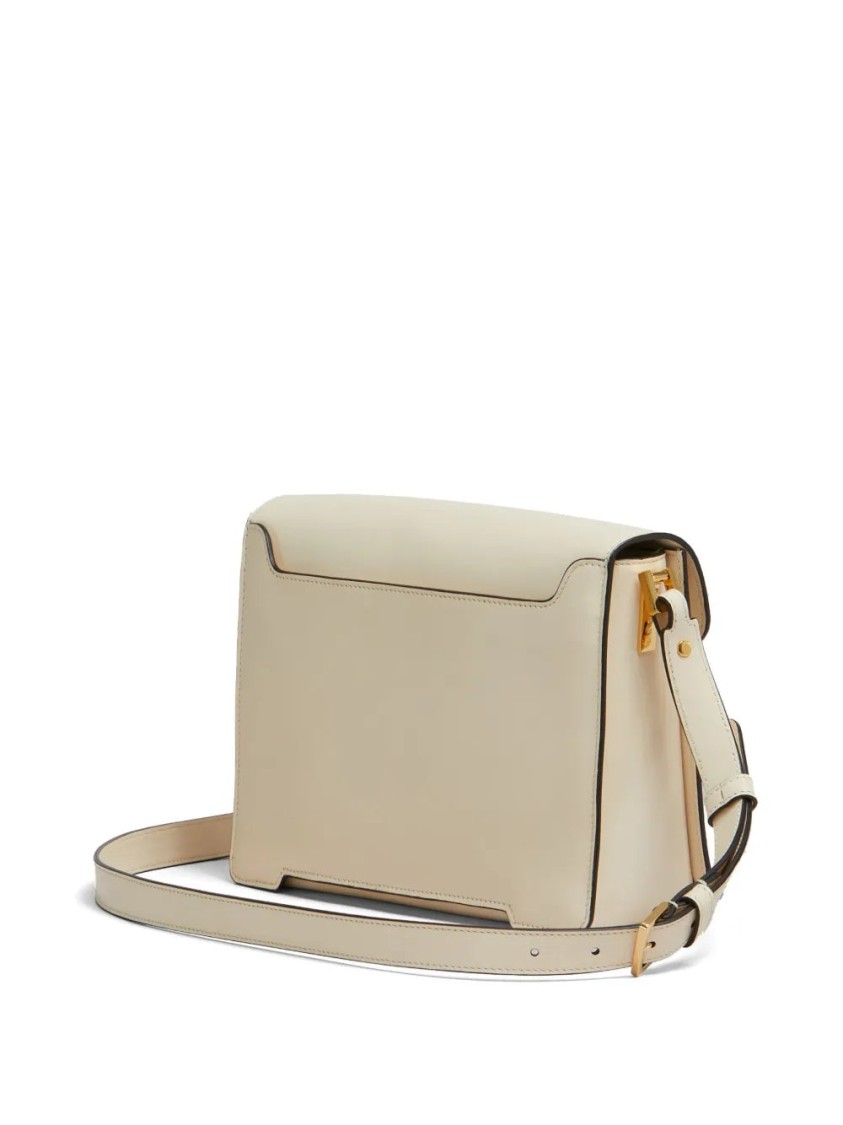 Marni Womens Shell Trunkaroo Branded-hardware Leather Shoulder Bag