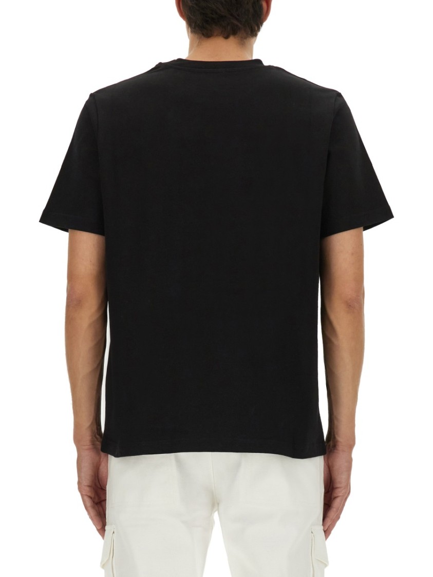 Casablanca Black Crewneck T-shirt With Logo On The Front In Cotton Man