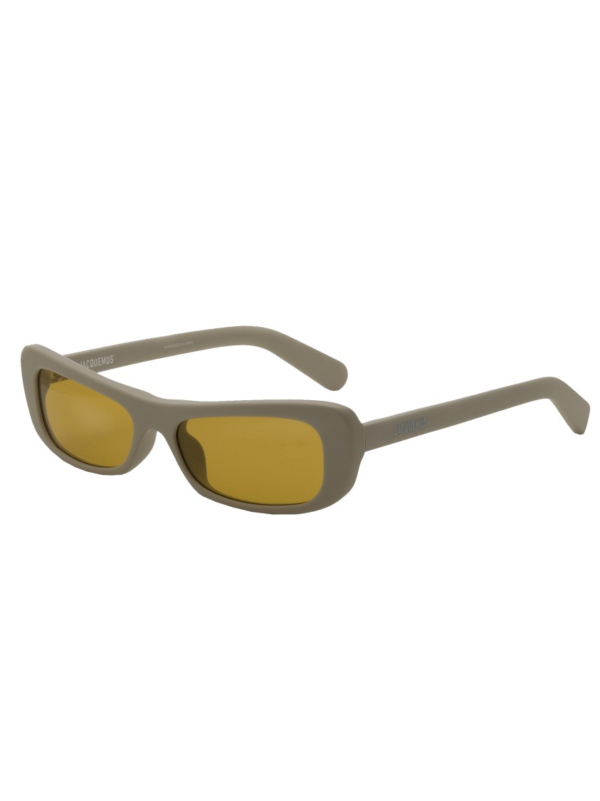 LINDA FARROW X JACQUEMUS LINDA FARROW X JACQUEMUS ANGULAR CAPRI SUNGLASSES WITH YELLOW LENSES AND UV PROTECTION