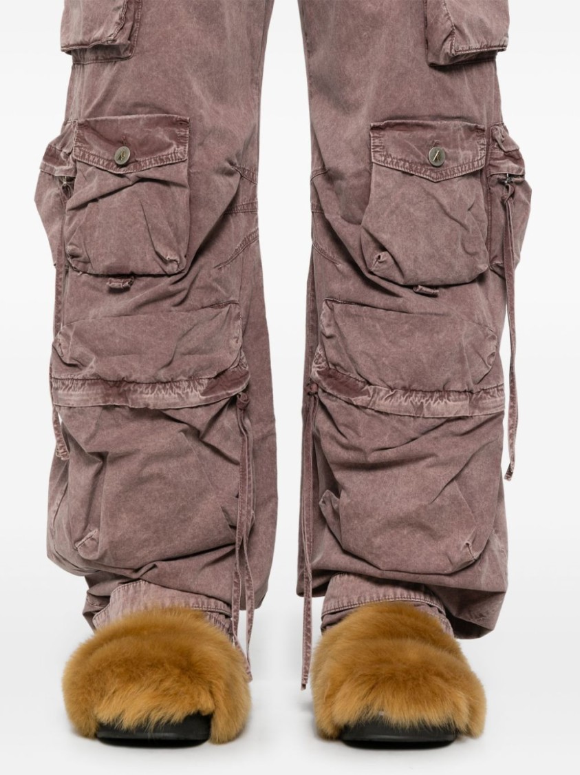 Shop Attico The Pink Relaxed Fit Cargo Jeans