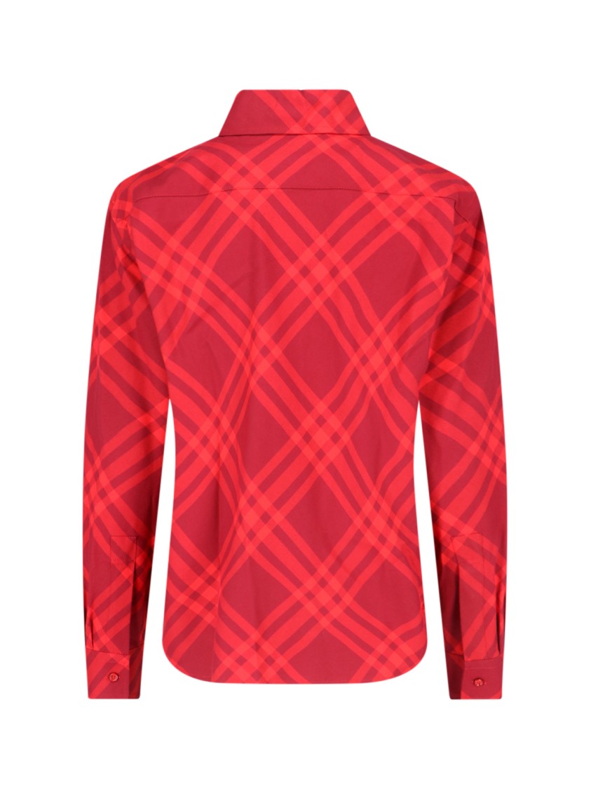 Burberry Plaid Long Sleeves Top
