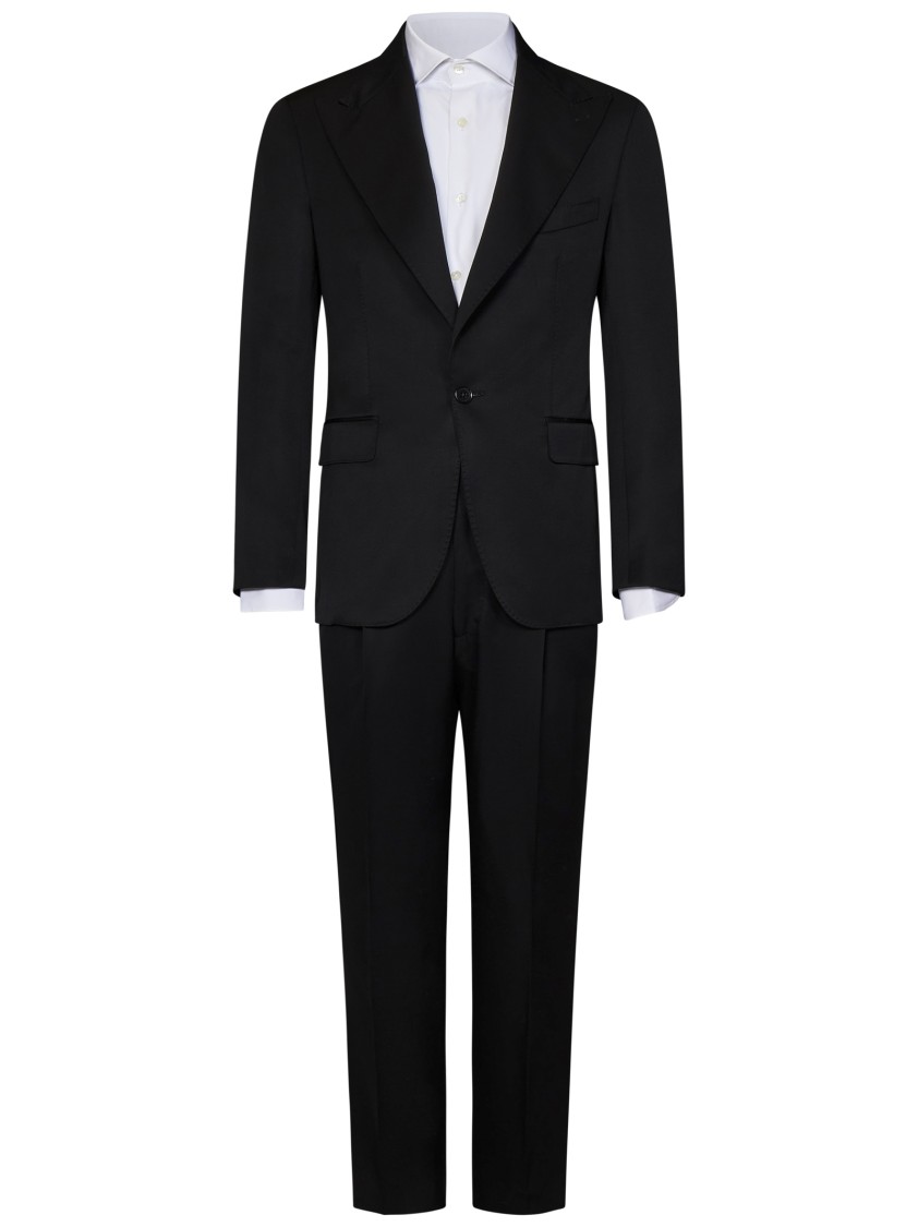 Franzese Collection Franzese Napoli James Bond Model Suit In Black