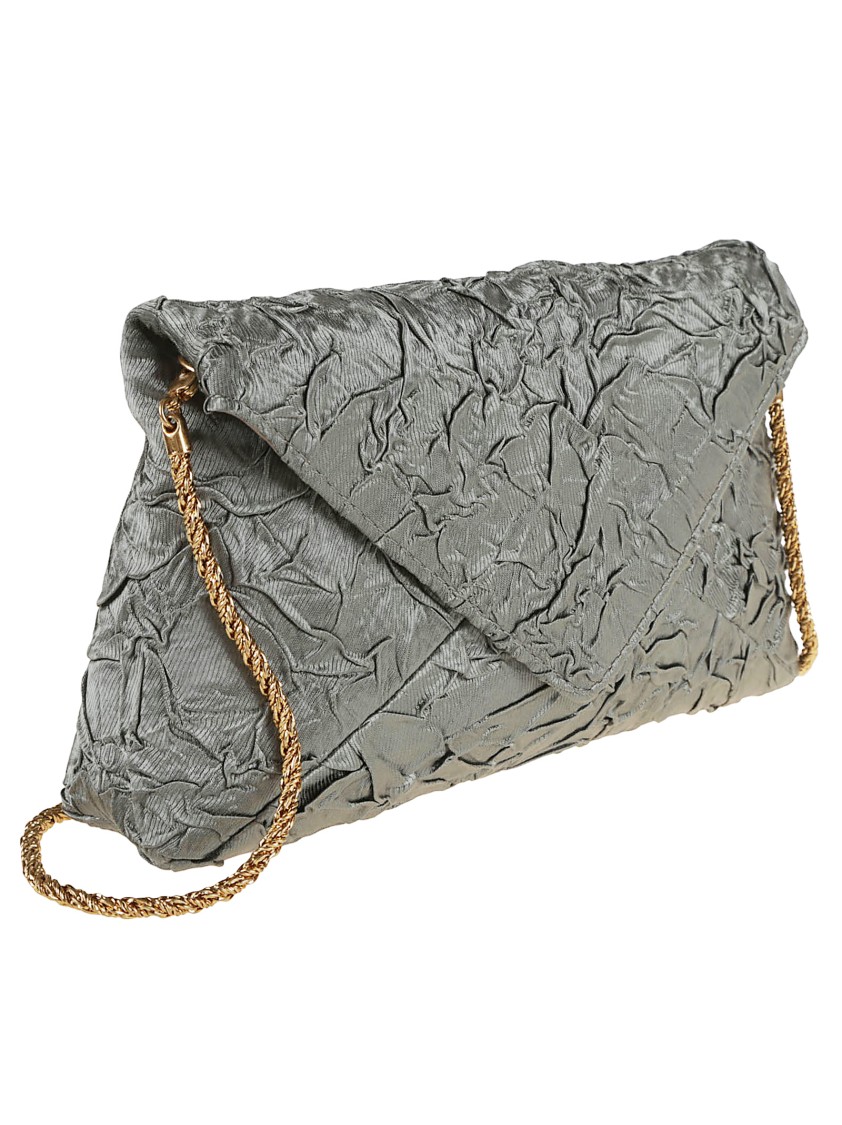 Dries Van Noten Womens Raffia Envelope Crinkled Woven Clutch Bag