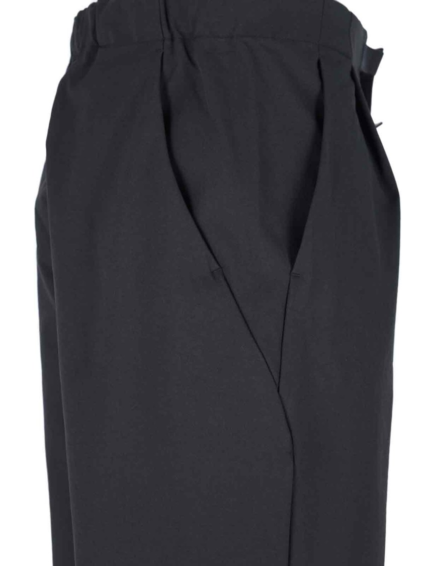 Shop Goldwin High-waisted Black Pants With Adjustable Belt