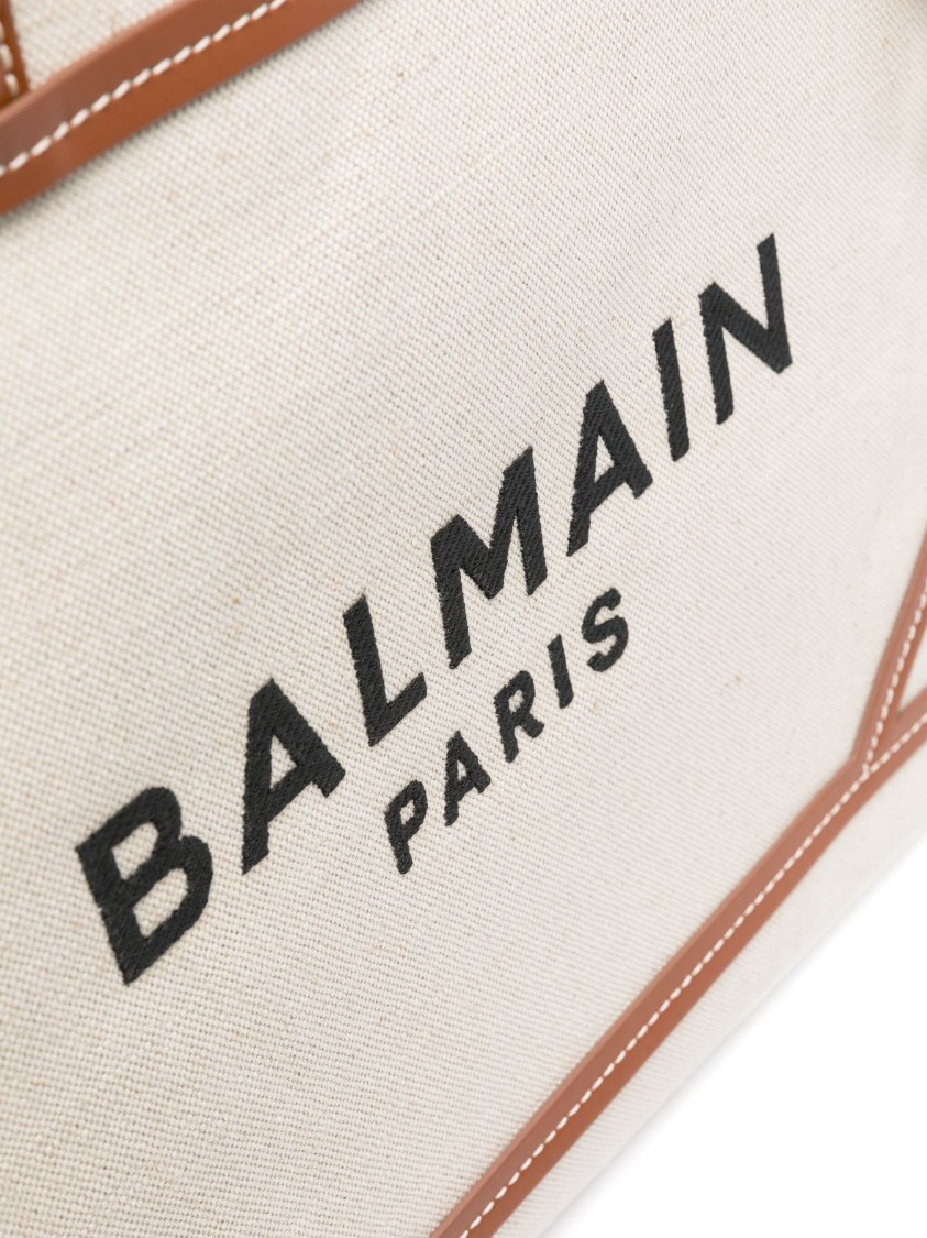 Balmain B-army Medium Shopper Bag In Neutral